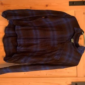 Blue/black wild fable cropped flannel